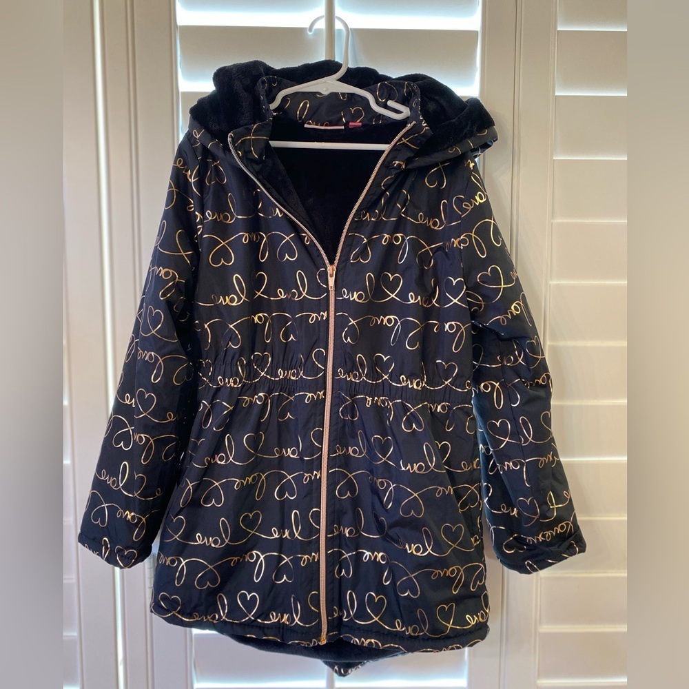 Penelope Mack Black Jacket with Gold Heart Design size 10